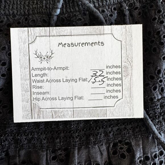 Ralph Lauren Y2K black eyelet tiered lined midi skirt Sz M # 2403 - Picture 10 of 16